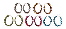 Load image into Gallery viewer, Metallic Boss Hoop Earrings - Sasha L JEWELS LLC