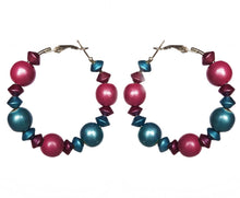 Load image into Gallery viewer, Cotton Candy Metallic Hoop Earrings - Sasha L JEWELS LLC