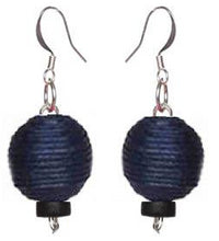 Load image into Gallery viewer, Pom Boho Chic Earrings (Navy Blue) - Sasha L JEWELS LLC