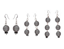 Load image into Gallery viewer, Pom Boho Chic Earrings (Stripes) - Sasha L JEWELS LLC