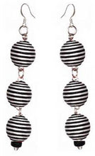 Load image into Gallery viewer, Pom Boho Chic Earrings (Stripes) - Sasha L JEWELS LLC