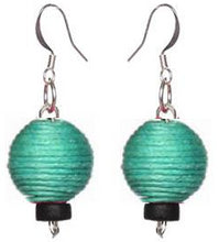 Load image into Gallery viewer, Pom Boho Chic Earrings (Teal Green) - Sasha L JEWELS LLC