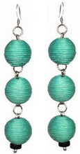 Load image into Gallery viewer, Pom Boho Chic Earrings (Teal Green) - Sasha L JEWELS LLC