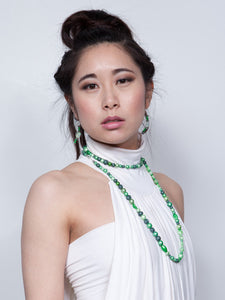 Emerald Pearl Rope Necklace - Sasha L JEWELS LLC