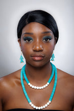 Load image into Gallery viewer, Turquoise Warrior Earrings - Double - Sasha L JEWELS LLC