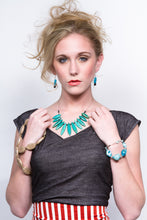 Load image into Gallery viewer, Turquoise Fan Choker - Sasha L JEWELS LLC
