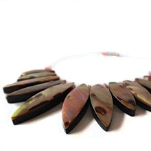 Load image into Gallery viewer, Iridescent Collage Fan Choker - Sasha L JEWELS LLC