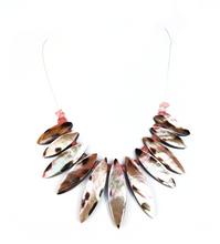 Load image into Gallery viewer, Iridescent Collage Fan Choker - Sasha L JEWELS LLC