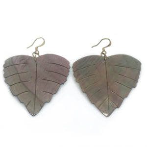 Iridescent Leaf Earrings - Sasha L JEWELS LLC