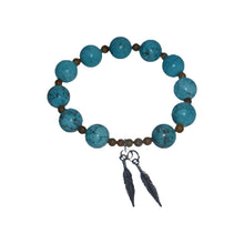 Load image into Gallery viewer, Turquoise Jasper Charm Bangle - Sasha L JEWELS LLC