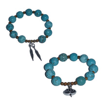 Load image into Gallery viewer, Turquoise Jasper Charm Bangle - Sasha L JEWELS LLC