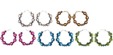 Load image into Gallery viewer, Metallic Accent Hoop Earrings - Sasha L JEWELS LLC