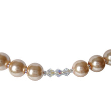 Load image into Gallery viewer, Champagne Crystal Pearl Set - Sasha L JEWELS LLC