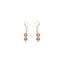 Load image into Gallery viewer, Champagne Crystal Pearl Set - Sasha L JEWELS LLC
