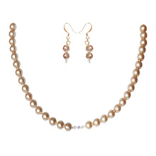 Load image into Gallery viewer, Champagne Crystal Pearl Set - Sasha L JEWELS LLC