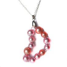 Load image into Gallery viewer, Pink Pearl Heart Necklace - Sasha L JEWELS LLC