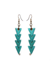Load image into Gallery viewer, Turquoise Warrior Earrings - Signature - Sasha L JEWELS LLC