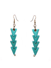 Load image into Gallery viewer, Turquoise Warrior Earrings - Signature - Sasha L JEWELS LLC