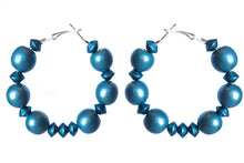 Load image into Gallery viewer, Metallic Accent Hoop Earrings - Sasha L JEWELS LLC