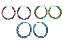 Load image into Gallery viewer, Designer Beaded Hoops - Sasha L JEWELS LLC