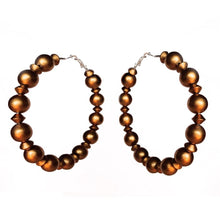 Load image into Gallery viewer, Metallic Boss Hoop Earrings - Sasha L JEWELS LLC
