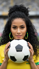 Load image into Gallery viewer, Brazil Hoop Earrings – FIFA 2026 - Sasha L JEWELS LLC