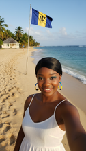 Load image into Gallery viewer, Barbados Hoop Earrings – FIFA 2026 - Sasha L JEWELS LLC