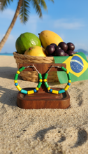 Load image into Gallery viewer, Brazil Hoop Earrings – FIFA 2026 - Sasha L JEWELS LLC