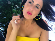 Load image into Gallery viewer, Brazil Hoop Earrings – FIFA 2026