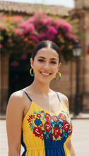 Load image into Gallery viewer, Colombia Hoop Earrings – FIFA 2026 - Sasha L JEWELS LLC