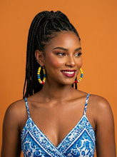 Load image into Gallery viewer, Cape Verde Hoop Earrings – FIFA 2026 - Sasha L JEWELS LLC