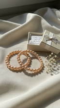 Load image into Gallery viewer, Champagne Crystal Pearl Bangles