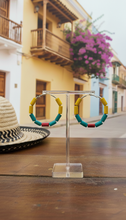 Load image into Gallery viewer, Colombia Hoop Earrings – FIFA 2026 - Sasha L JEWELS LLC