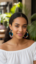 Load image into Gallery viewer, Dominican Republic Carnival Hoop Earrings - Sasha L JEWELS LLC