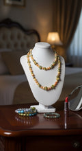 Load image into Gallery viewer, Frosted Cascade Pearl Rope Necklace