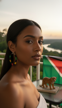 Load image into Gallery viewer, Guyana Carnival Hoop Earrings - Sasha L JEWELS LLC