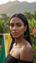 Load image into Gallery viewer, Guyana earrings for carnival, parade, festival. Caribbean Heritage Month Earrings.