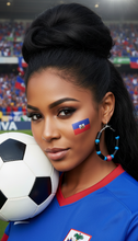 Load image into Gallery viewer, Haiti FIFA WORLD CUP Earrings 