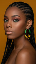 Load image into Gallery viewer, Jamaican Pride Earrings for Brooklyn labor day parade, Miami parade, carnival, festivals, or everyday cultural pride.