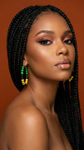 Load image into Gallery viewer, Jamaican Pride Earrings for Brooklyn labor day parade, Miami parade, carnival, festivals, or everyday cultural pride.