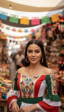 Load image into Gallery viewer, Mexico Hoop Earrings – Heritage Pride Collection – Mexican Festival – FIFA World Cup Jewelry