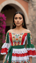 Load image into Gallery viewer, Mexico Hoop Earrings – Heritage Pride Collection – Mexican Festival – FIFA World Cup Jewelry