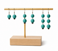 Load image into Gallery viewer, Pom Boho Chic Earrings (Teal Green)
