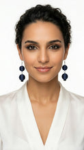 Load image into Gallery viewer, Woman wearing Sasha L Jewels Navy Blue earrings 