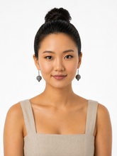 Load image into Gallery viewer, Pom Boho Chic Earrings (Stripes) Single Thread Ball