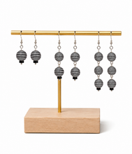 Load image into Gallery viewer, Pom Boho Chic Earrings (Stripes)