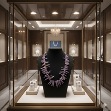 Load image into Gallery viewer, Wakanda Forever Handmade Purple Shell Dynasty Necklace Sasha L Jewels Black Panther