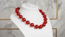 Load image into Gallery viewer, Onyx Red Necklace Stone Jewelry