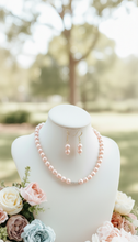 Load image into Gallery viewer, Soft Pink Crystal Pearl Jewelry Set