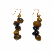 Load image into Gallery viewer, Tiger's Eye Cascade Earrings
